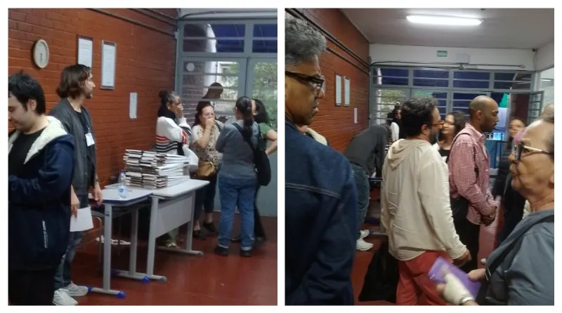 No Colégio Fidelino de Figueiredo, na Rua Imaculada Conceição, mesários foram orientados a permanecer no local. Urnas já foram recolhidas.