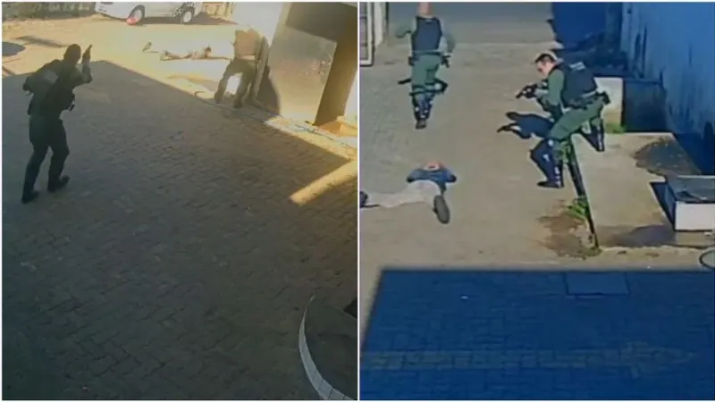 Dois homens foram presos em flagrante pela polícia durante uma tentativa de assalto em um posto de combustíveis em Fortaleza, nesta quinta-feira (29).