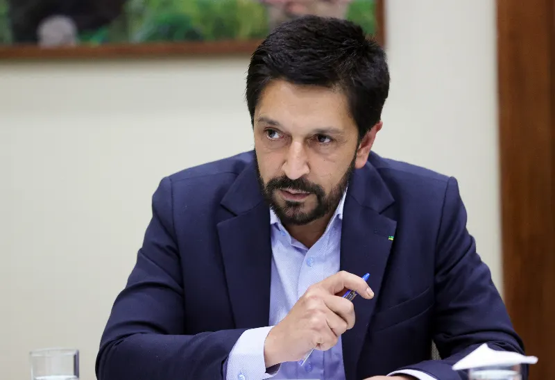 1 de 1 O prefeito de São Paulo, Ricardo Nunes (MDB), em reunião no prédio da PMSP.